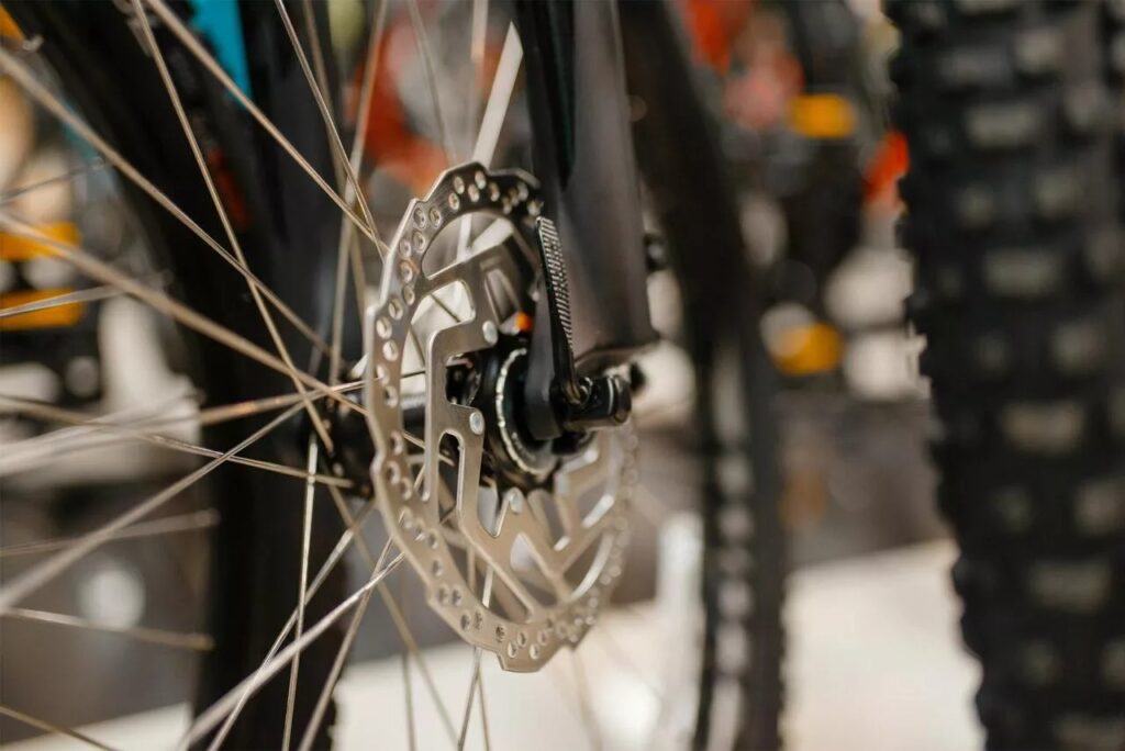 Mountain Bicycle Sports Shop Focus On Disc Brake